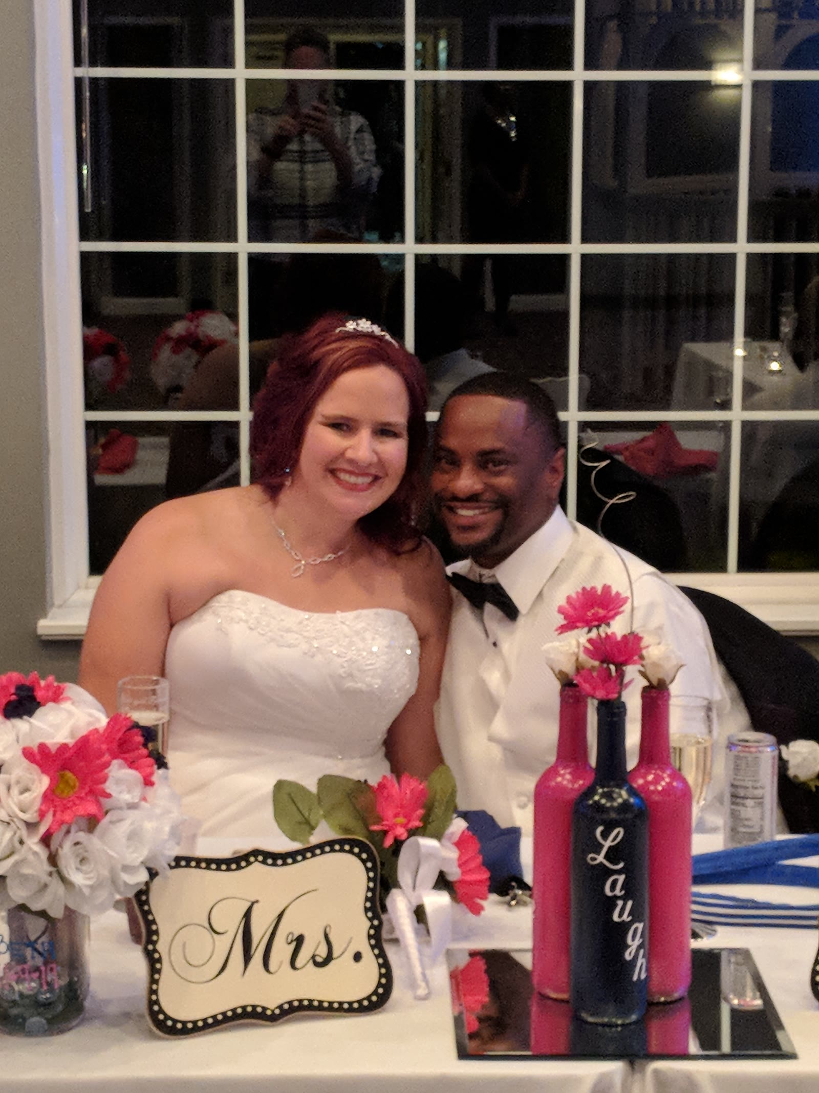 A couple celebrating their wedding at Willow