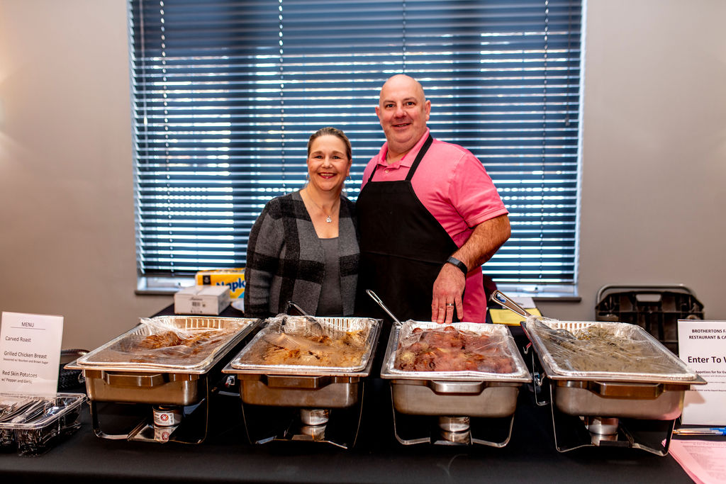 Bartending and buffet service at a Willow event