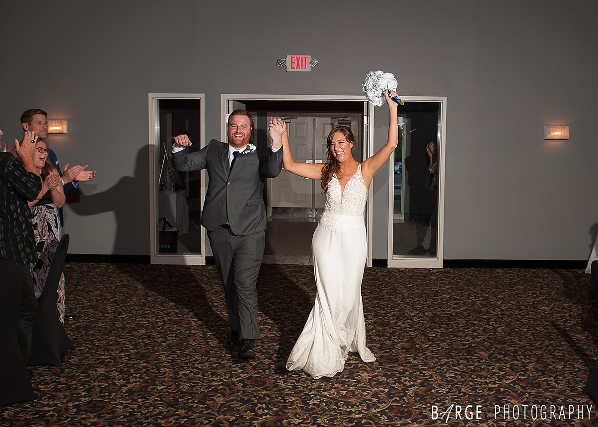 Newlyweds celebrating with their guests at Willow Event Center